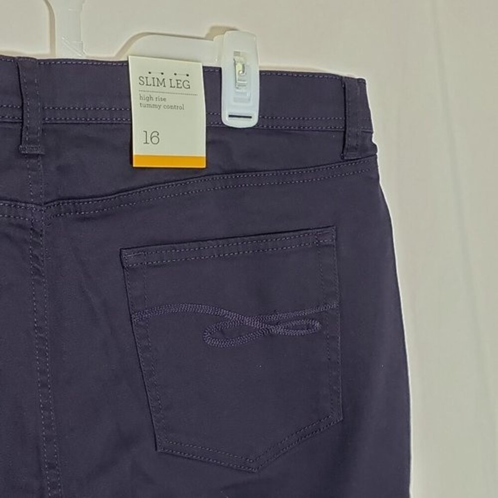 Style & Co Dark Grape Slim Leg High Rise Tummy Control (AN) - Picture 10 of 11